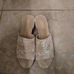 Adorable velvet slip on shoes